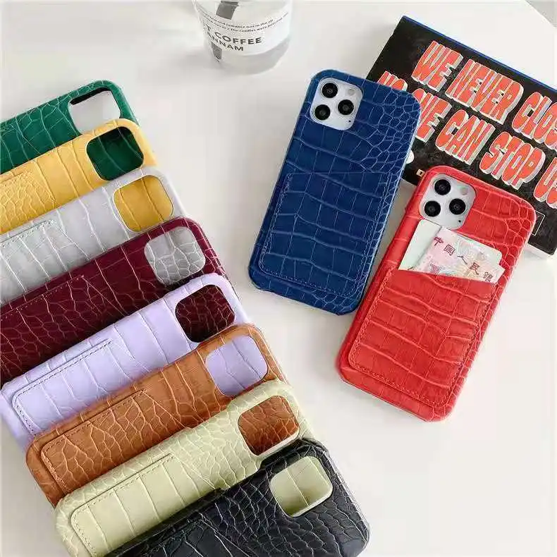 luxury crocodile skin style silicone with card wallet function phone case for iphone 11 12 13 14 plus/pro/pro max