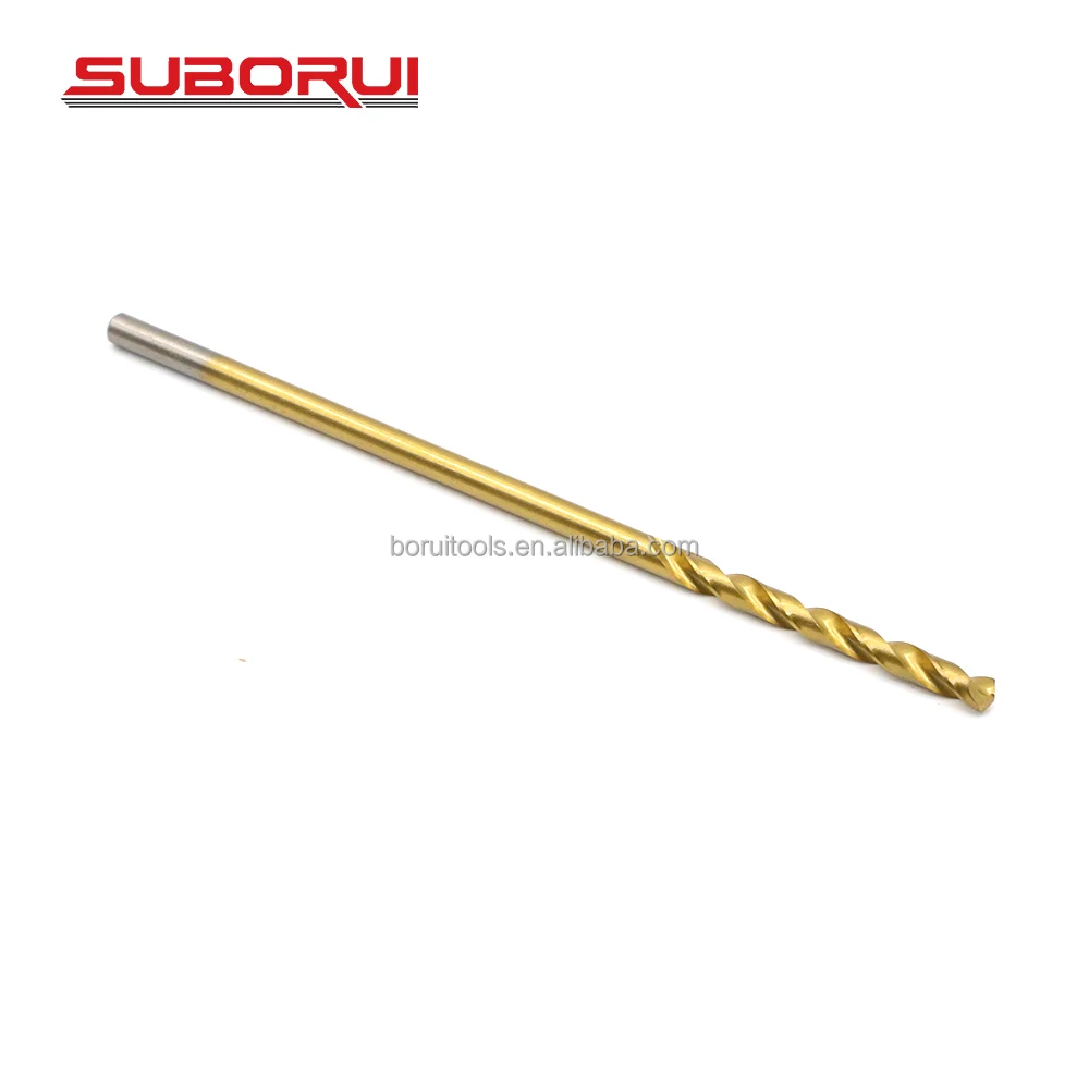 SUBORUI Straight Shank Fully Ground Industrial Quality HSS G DIN340 Long Length Twist Drill Bits for metal drilling
