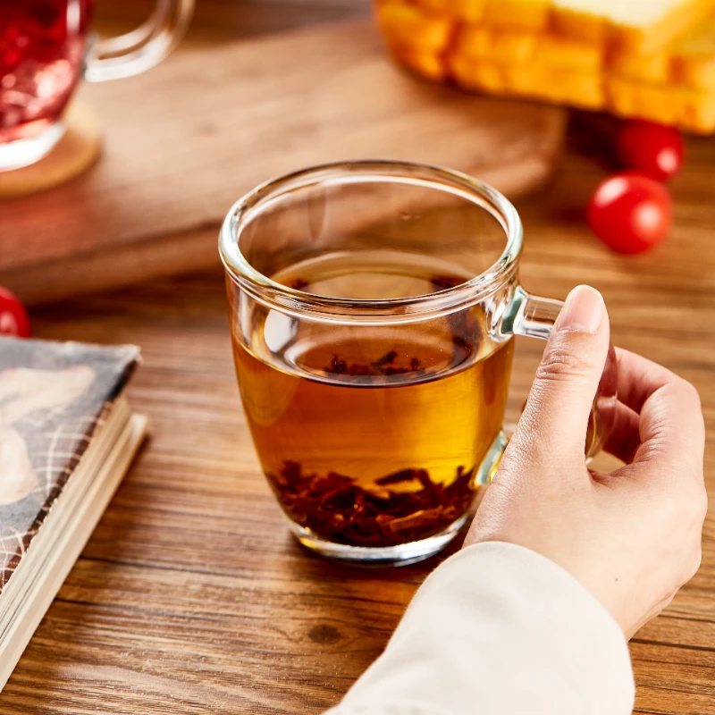 Термостойкая кружка из боросиликатного стекла для чая Linuo с ручкой