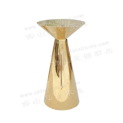 Wholesale gold stainless steel fancy outdoor wedding events restaurant high bar table for stool chair