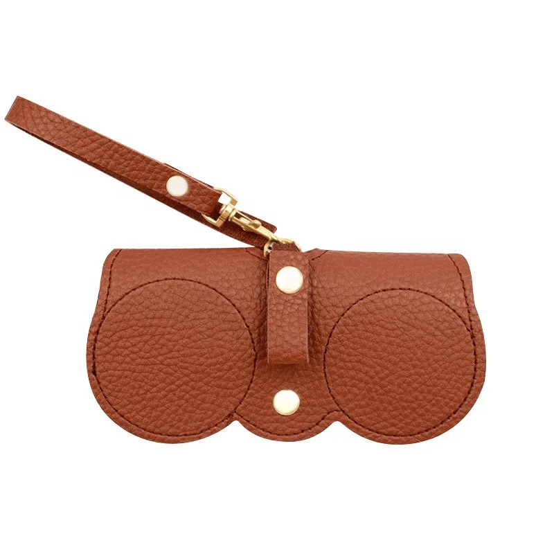 xinhe High Quality PU Leather Glasses Case Lightweight Portable Sunglasses Storage Bag Simple Handmade Style Women Men Fashion