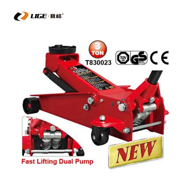 dual-pump hydraulic car flooring jack for car repairing workshop