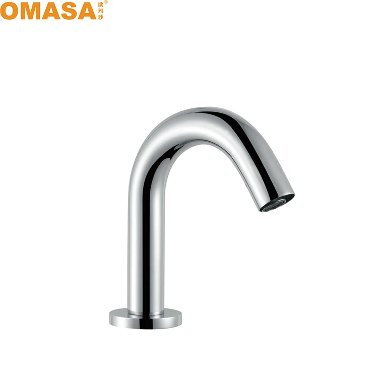 OMASA curved column full automatic sense brass deck mounted bathroom washing sensor faucet