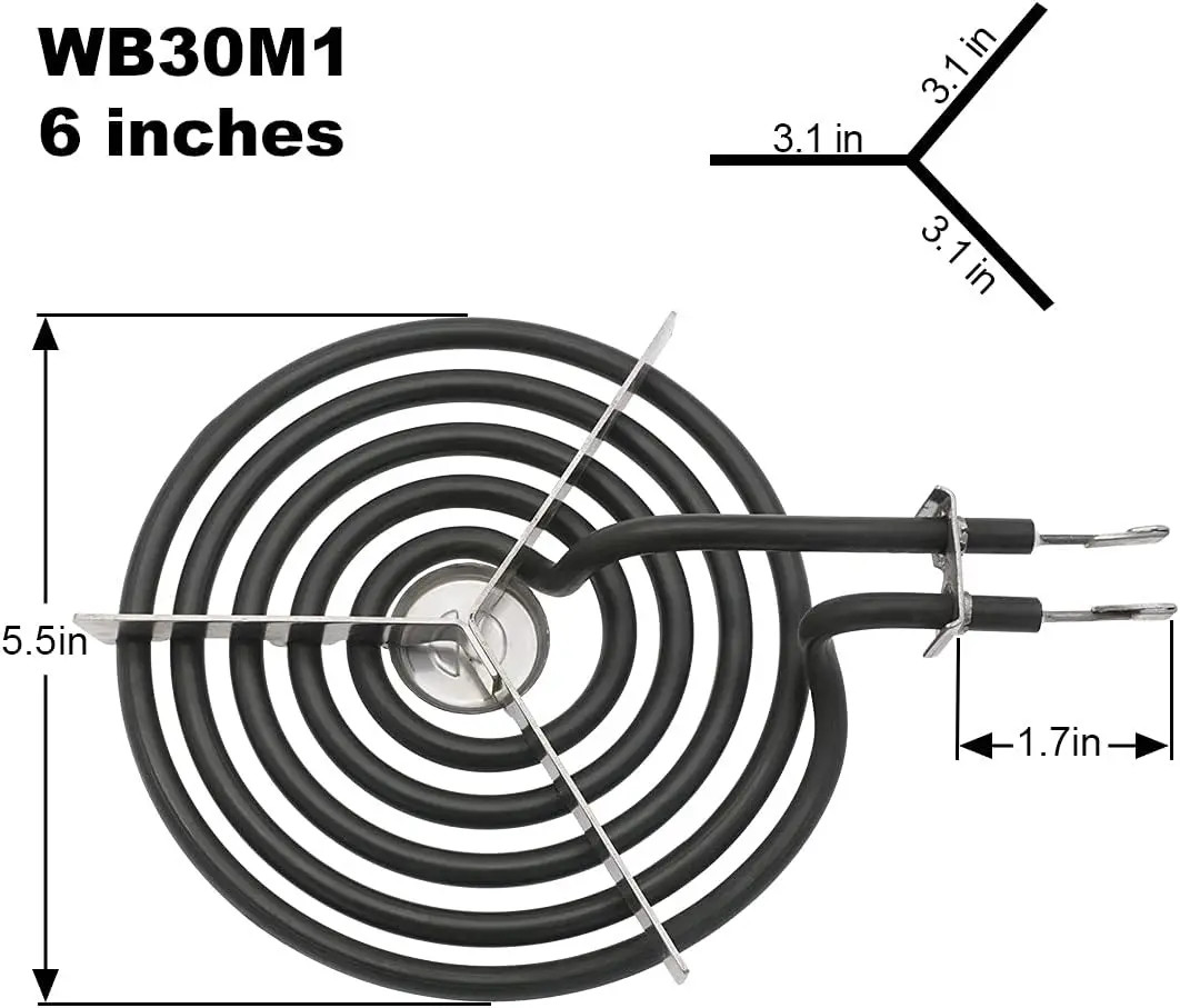 6-Inch WB30M1 Electric Power Source Heating Element for Household Stove Oven or Range Surface Element