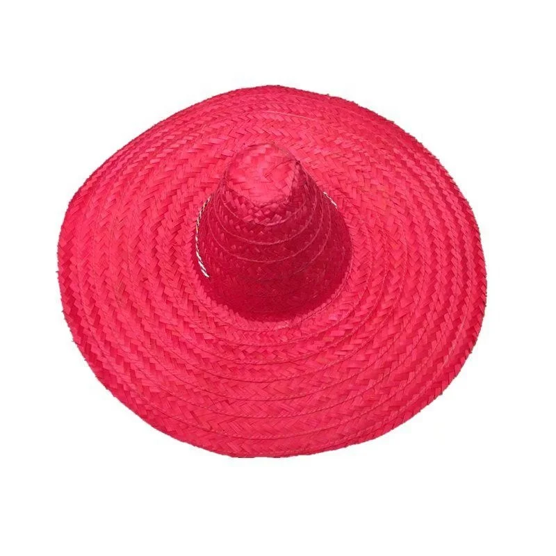 Mexican Pompom Straw Hat Hawaiian Style Halloween Cosplay Wedding Costume Party Holiday Decorations Easter