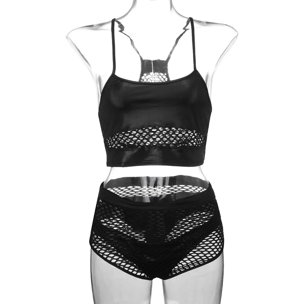 New sexy transparent  fishnet& swimming fabric  bra&panties sets showgirl club dress show girl costumes