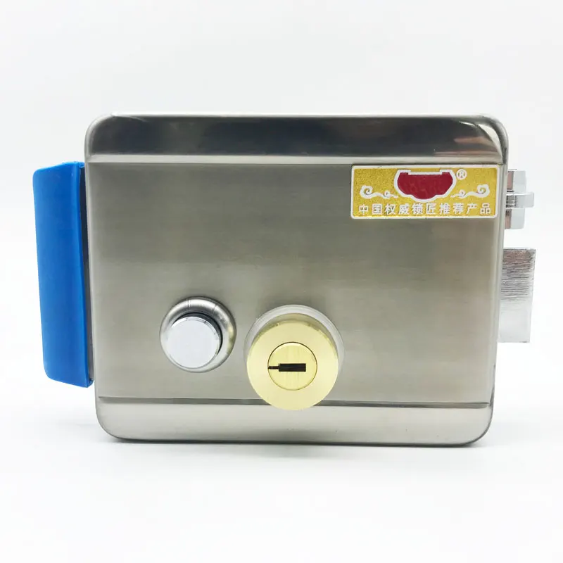 Ferreteria Smart Stainless Steel Rimlock 5 Keys Anti-Theft Full Brass Electronic Gateway Rim Door Lock