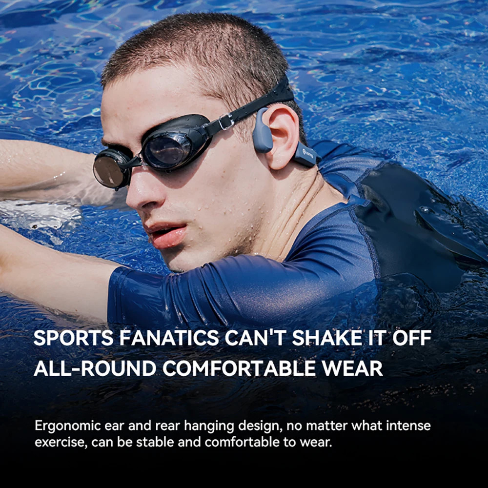 Sanag B30SPro Over-ear Headset Running Built-in 16g/64g MP3 Bone Conduction Headphones IPX8 Waterproof Sweatproof for Sports