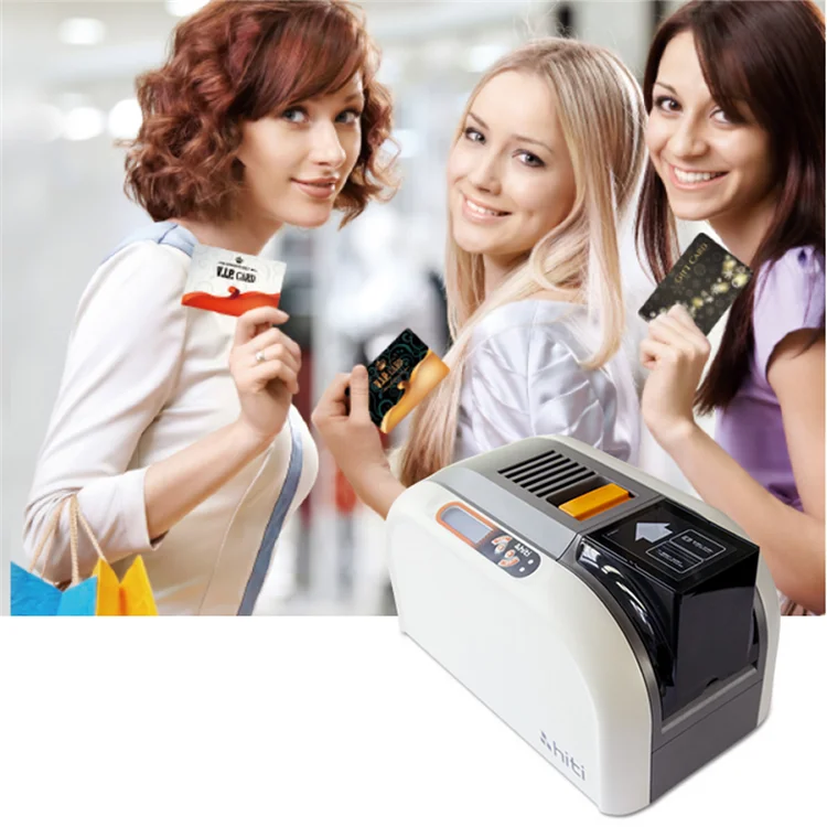 Hot selling Magnetic Card Printer Thermal direct printing PVC ID card printer with single side double sides print