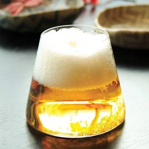 2019 Best Seller Reusable Biodegradable Crystal Ice Cream Glass Coffee Beer Wine Cup Bottle