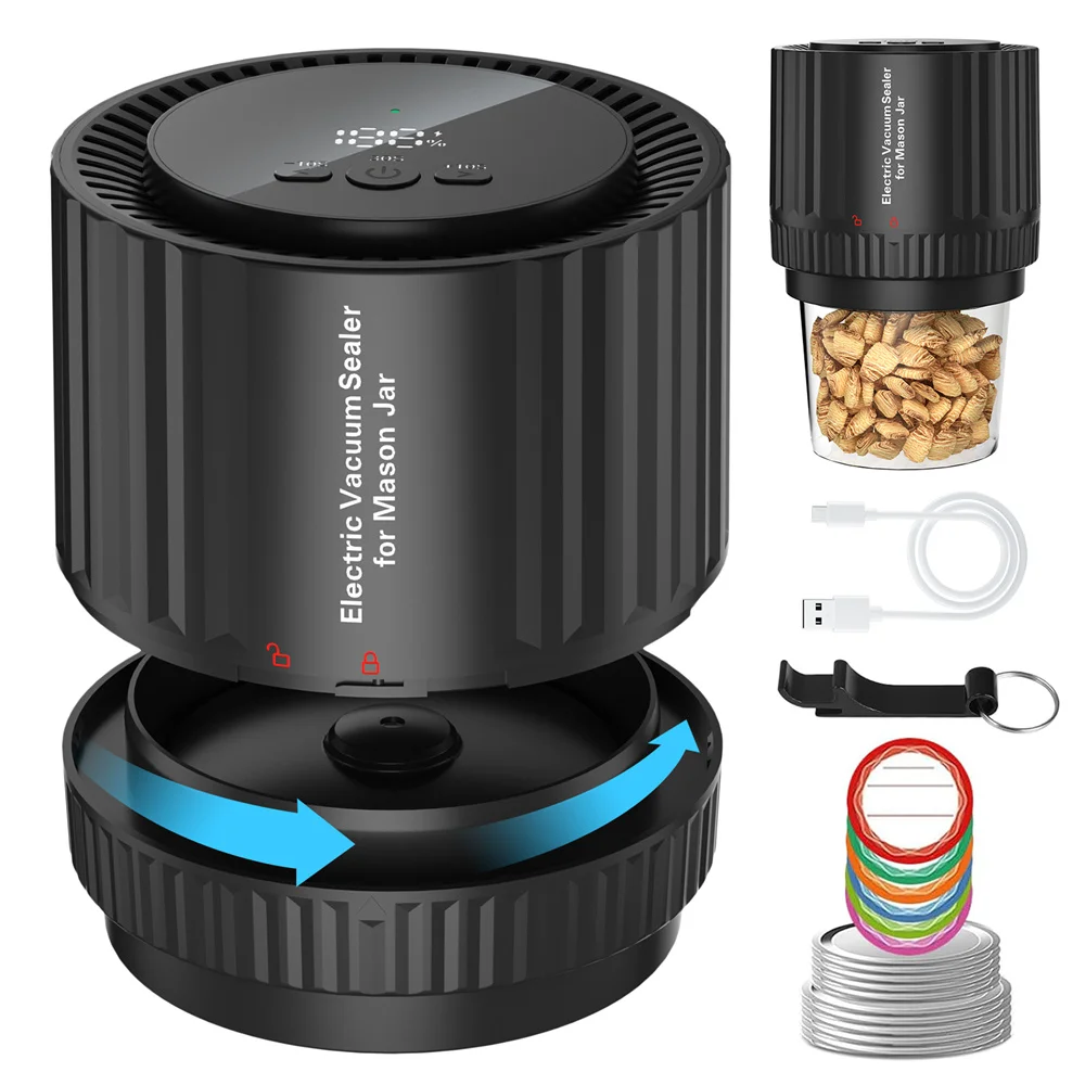Electric Jar Mason Vacuum Sealer, Mason Jar Sealer Vacuum, Electric Mason Jar Vacuum Sealer Kit For Wide Mout
