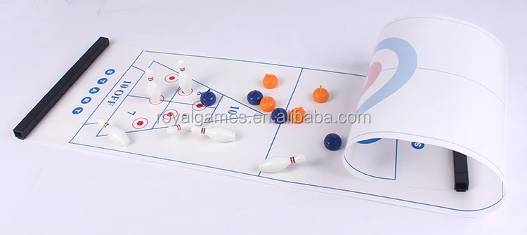 New Design Patented Rolling Desktop Multi Game 3 in 1 Curling Shuffleboard Bowling Table Game with Magnetic Side