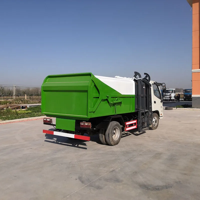 Good sealing performance of domestic waste transfer vehicle, Foton m3 bucket hanging garbage truck