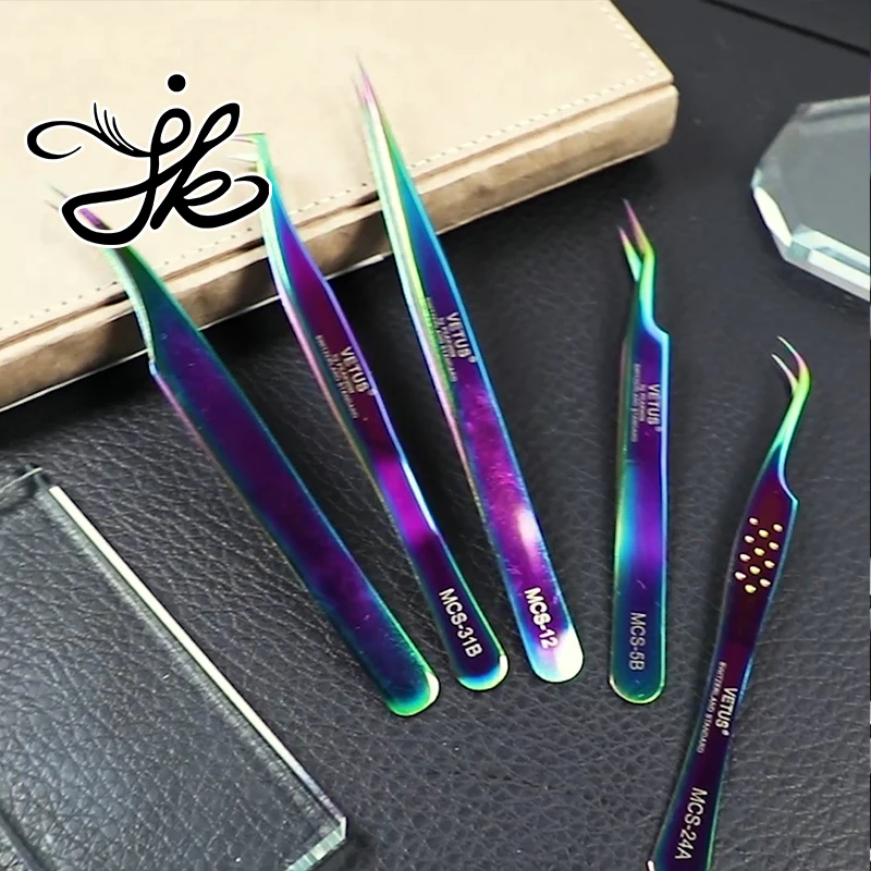 Good Black Anti-static Eyelash Extension VETUS Tweezers TS-10 TS-11 TS-12 TS-13 TS-14 TS-15