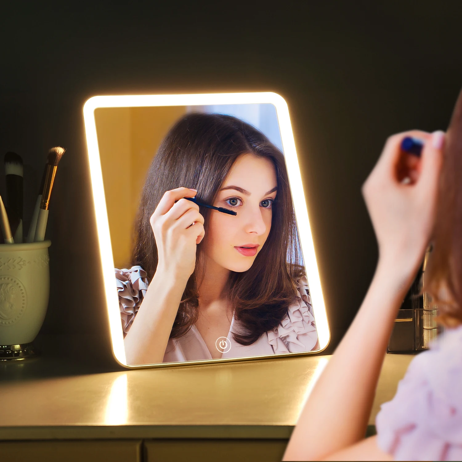 New Products Table Makeup Mirror Led 1X Magnifying Lighted Cosmetic Make Up Mirror