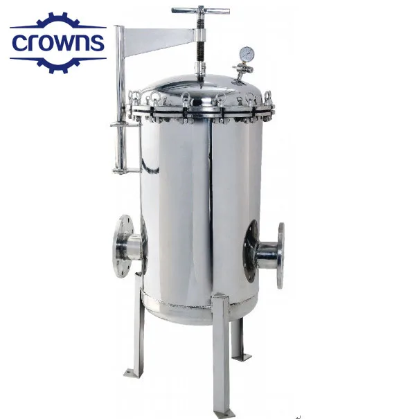 0.1 micron 304 316 stainless steel single bag filter housing with PP bag for recycling used air compressor oil filtration