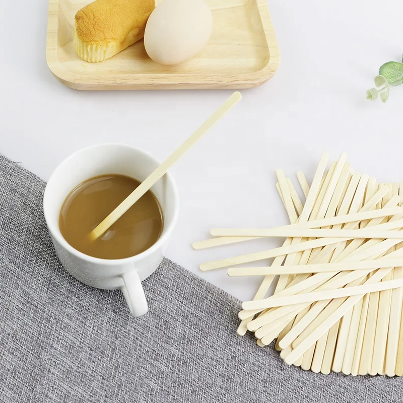 China supplier disposable wooden bamboo coffee stirrer sugar tea stir sticks