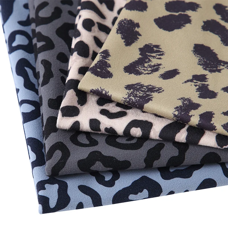 Sample customization polyamide  blended sandwich duplex printing high elastic yoga clothes fabric sports yoga pants fabric