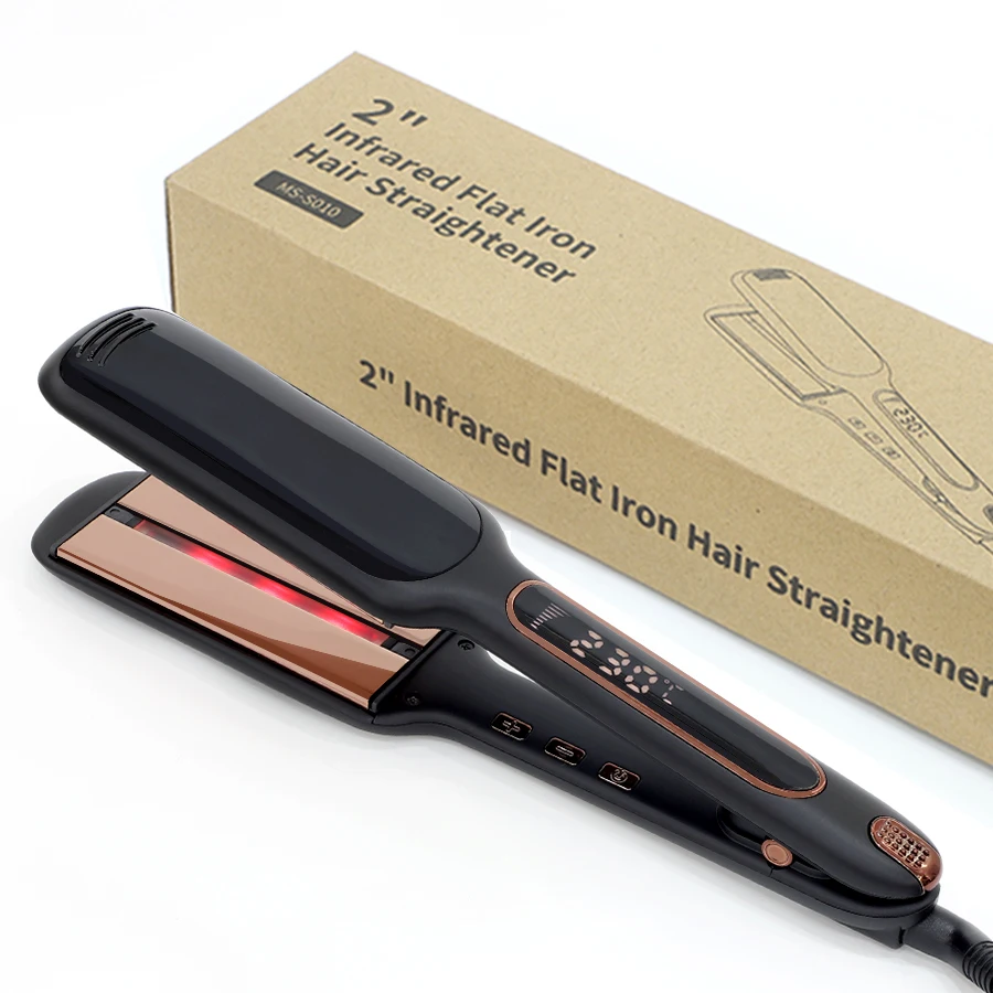 Custom Hair Styling Tools Infrared Portable Flat Irons Wide Plate High Quality Hair Iron Hair Straightener Professional