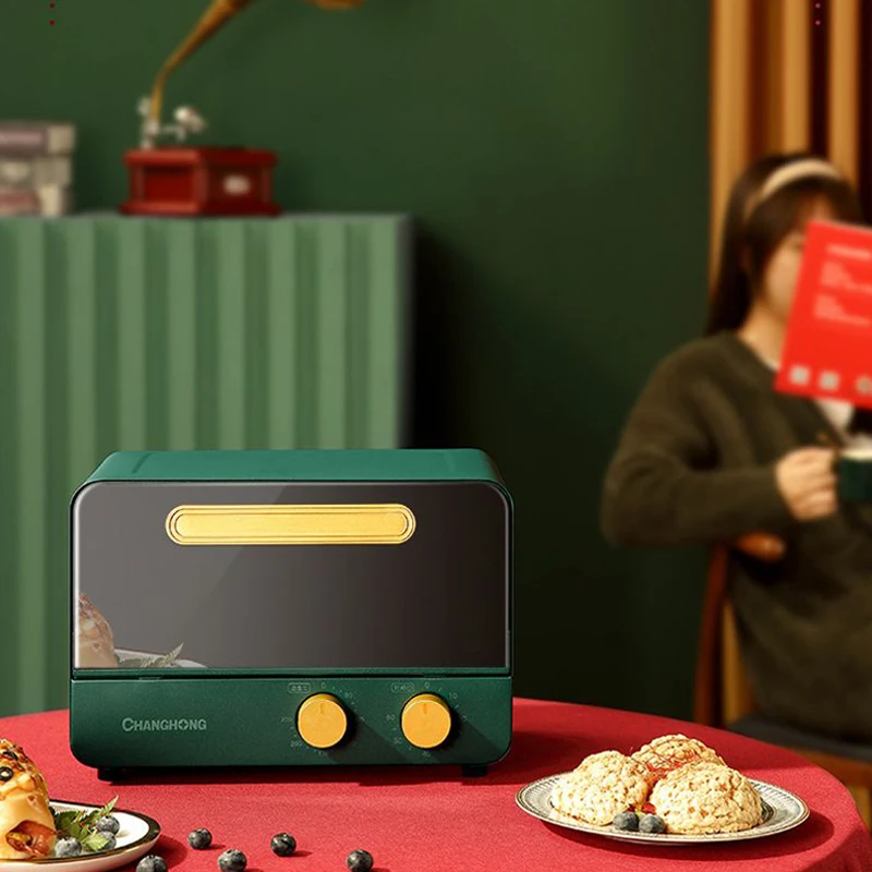 Household mini double-layer intelligent timed multi-purpose 12L electric oven