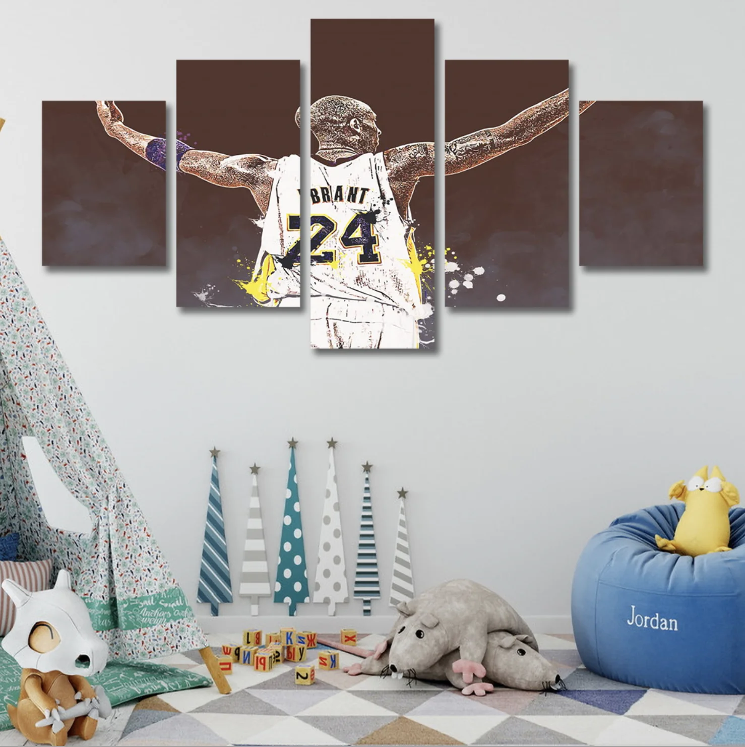 NBA баскетбольный игрок Коби Брайант 5 шт. Современный художественный постер печать на