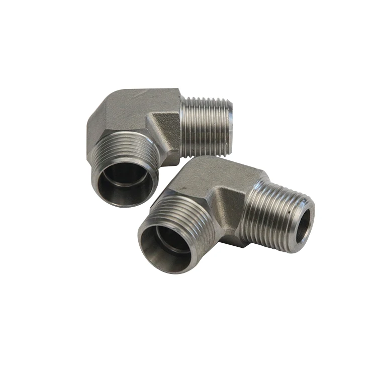 Manufacturers supply NPT male thread nipple right Angle pipe  sleeve Hydraulic elbow adapter