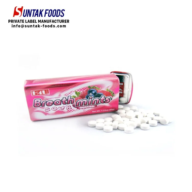 Factory Supplier Sugar Free Hard Sour Sweets Xylitol Candy Bulk Spicy Cinnamon Breath Mints