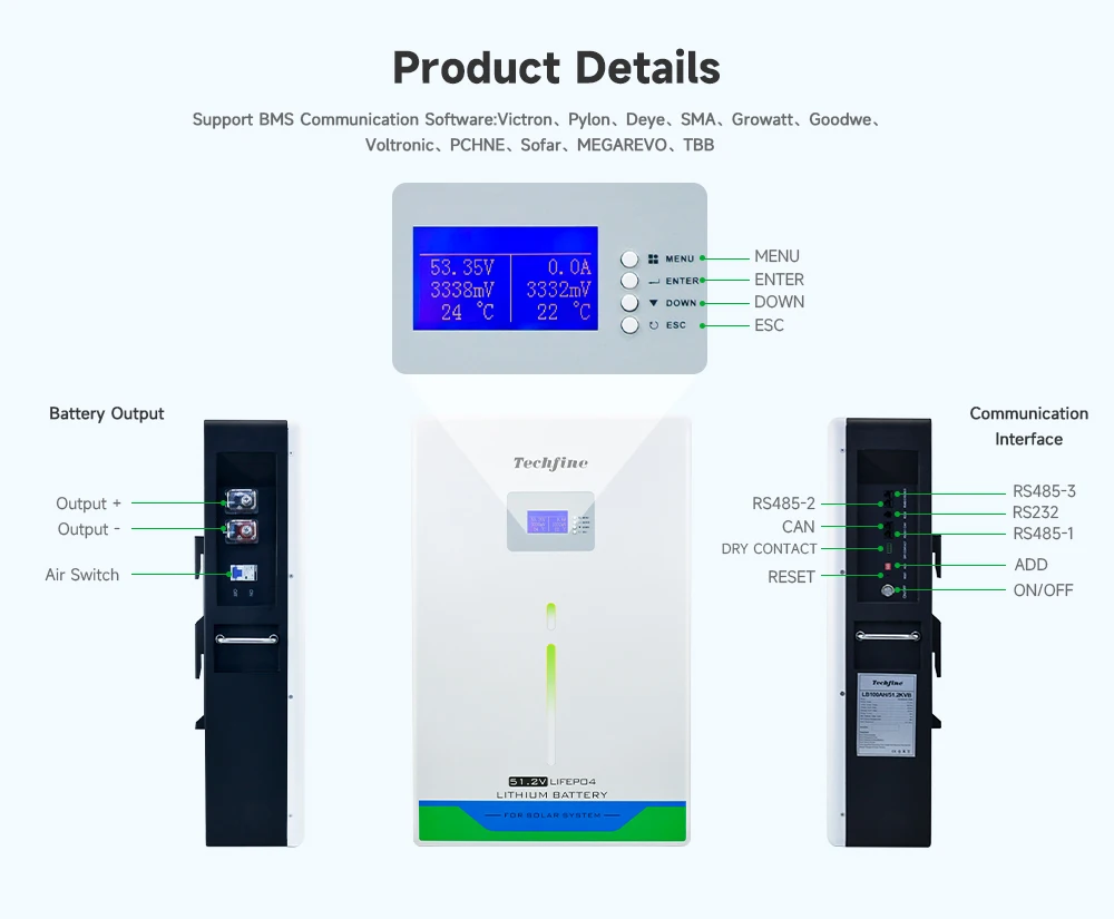 230ah Home Solar Storage Battery 48v 51.2v 10kwh 11.77KWH wall Mounted Lifepo4 lithium Battery pack