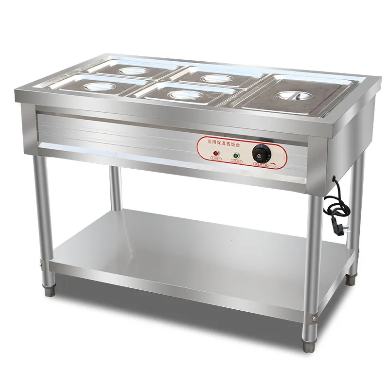 Commercial Electric Food Warmer  4 Pot Stainless Steel Steam Table, Buffet Server for Kitchen and Restaurant