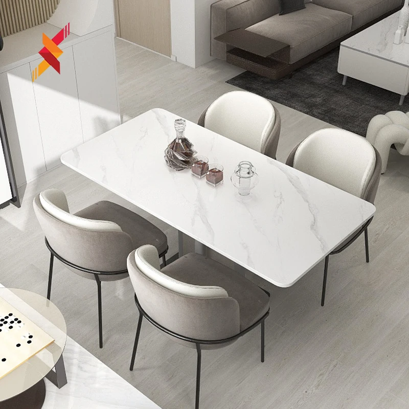 Luxury countertop middle island table top porcelain slab white rock plate artificial sintered stone for kitchen