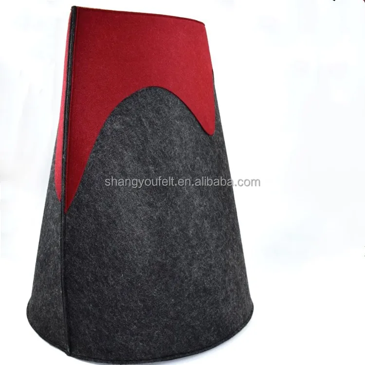 Felt cat nest conical shape cat cave felt indoor nest pet house black teepee