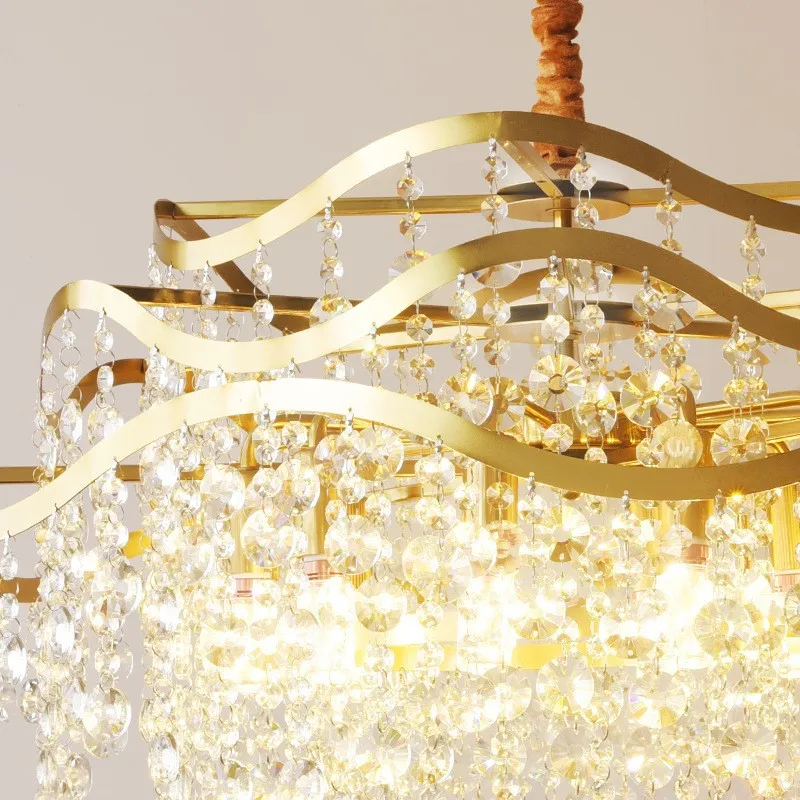 Luxury Nordic Pendant Lighting K9 Arrival China Wholesale Crystal Chandelier Drops French Style Chandelier Teardrop Crystal