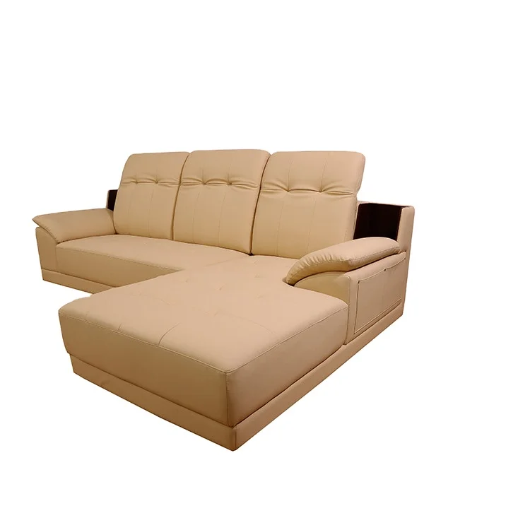 Russia leather l shaped sofa, Modern Leather Sofa Set Sectional Living Room Sofas