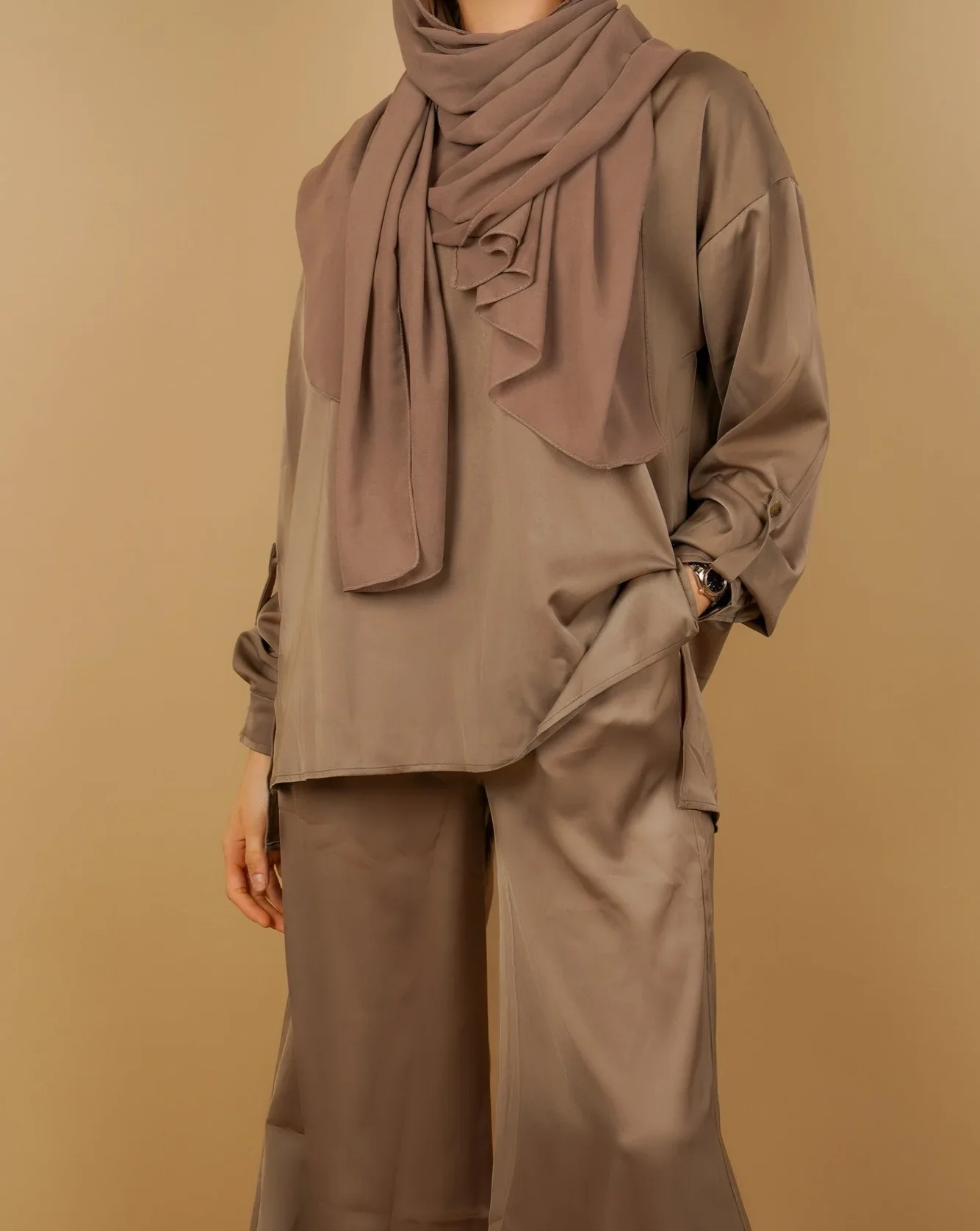 SIPO Malaysia Indonesia Middle East Muslim Tunic Top Pants 2 pcs Set Arab Girls Modern Islamic clothing for Women