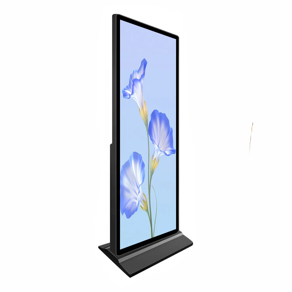Floor Standing 75 85 98 inch Advertising Full Screen Vertical Digital Signage Android Os Non Touch Lcd Totem Display Kiosk