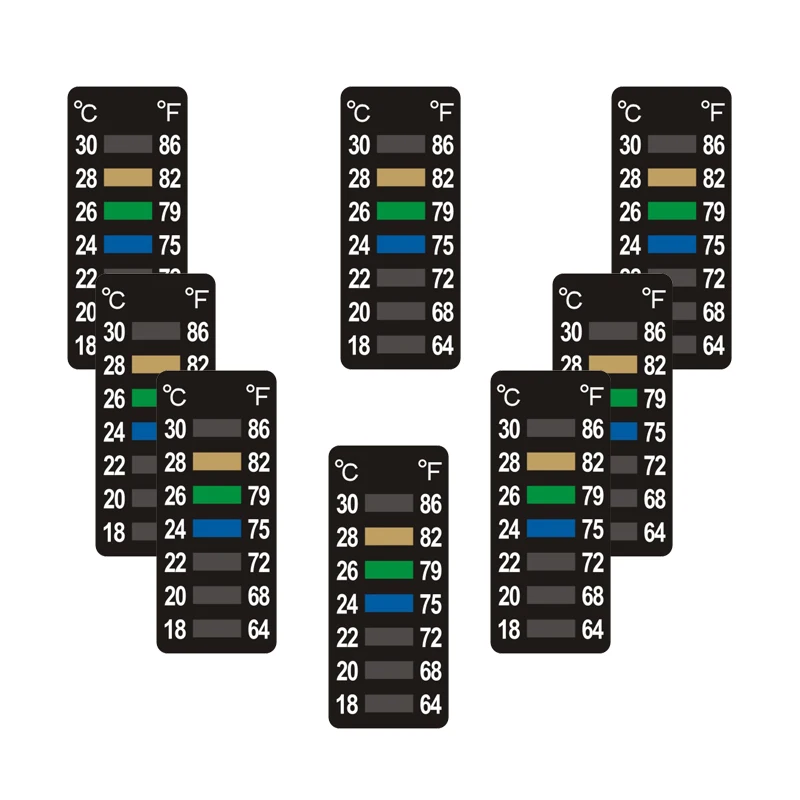 Stock  Liquid Crystal Aquarium Thermometer Sticker Fish Tank Strip