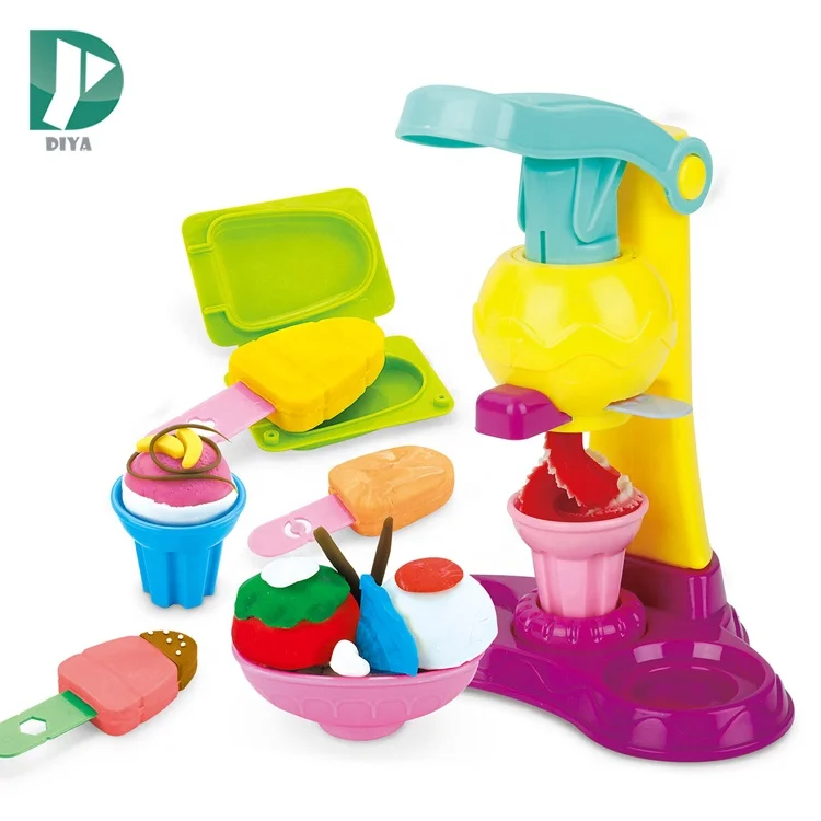 Ice cream making machine toy diy clay modeling magic soft clay for kids