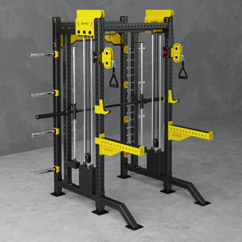 Wholesale Strength Training Commercial Squat Rack Gym Fitness Smith Machine Multi Functional Power Rack
