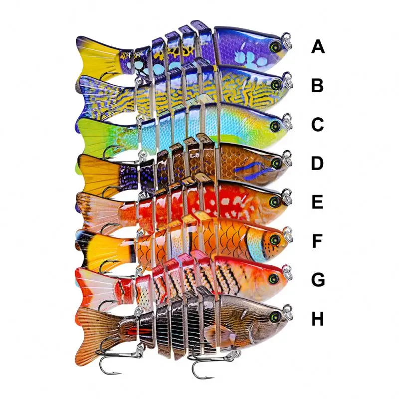 SKNA Wholesale custom packaging colorful ABS 15.6g 10cm multi jointed fishing hard lure