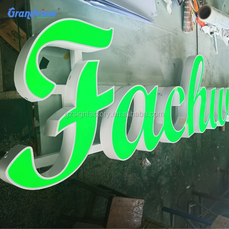 Business Shop Signs Company 3d acrylic logo custom led channel letter sign for store