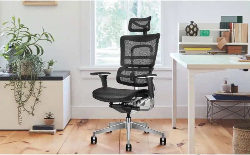 JNS801 Modern Design High Back Solid Aluminum Frame Construction Mesh Ergonomic Office Chair with Lumbar for Boss Use