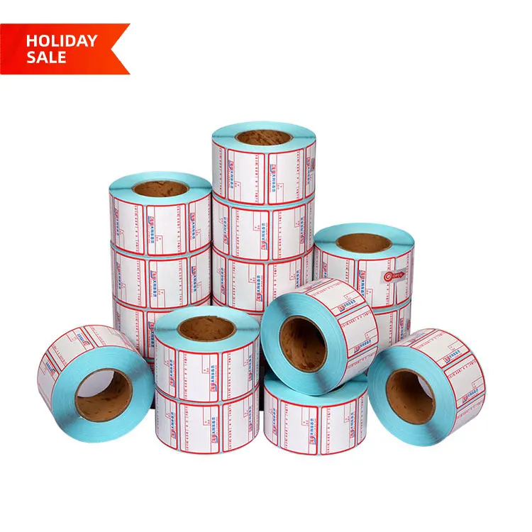 Top Supplier Hot Sale Zebra Printer Barcode Label Roll Self Adhesive White Blank Thermal Sticker A6