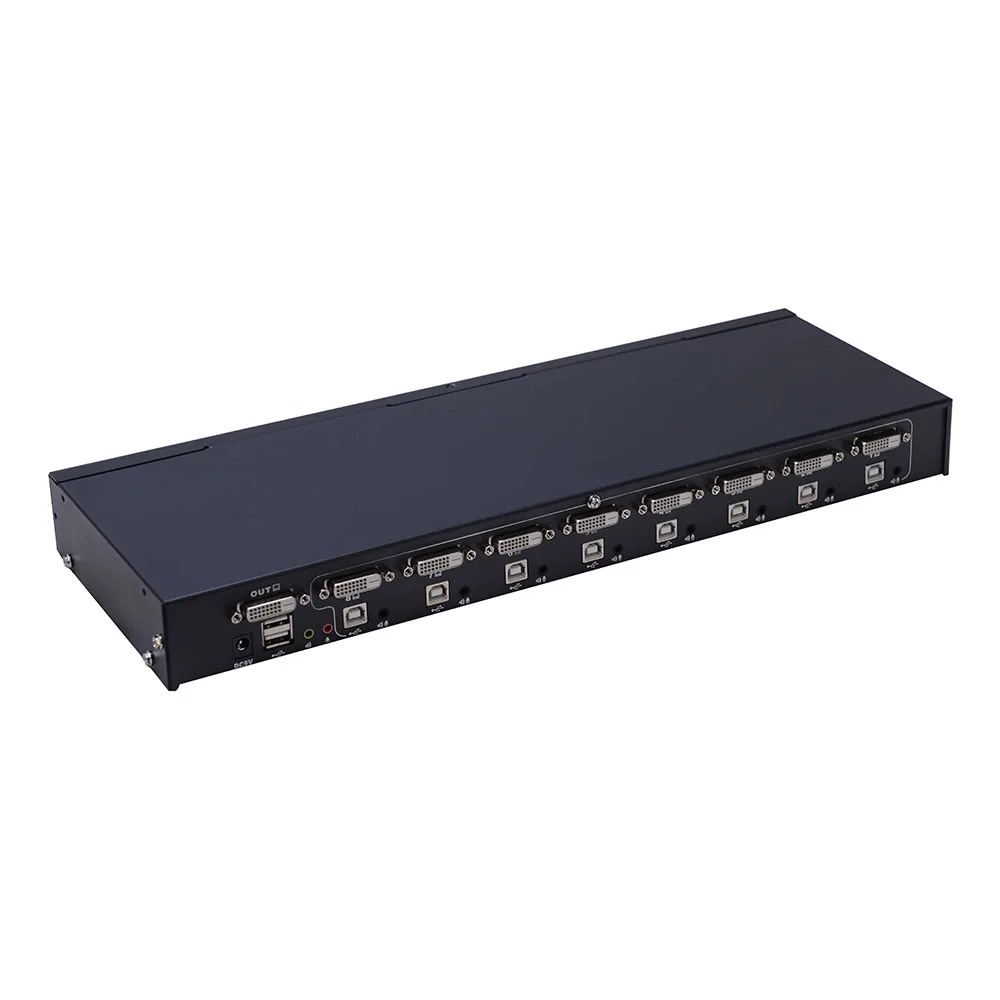 Professional Design Rack Mount USB/DVI Interface 8 Port KVM Switch