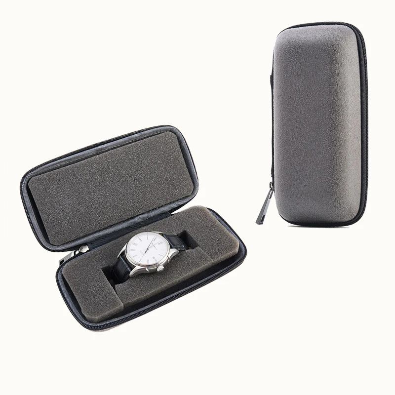 Wholesale Portable Watch Storage Box Single Anti Pressure Gray Watch Protection Box