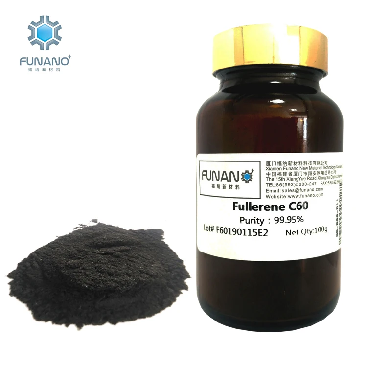 
Manufacturer Purity 99.95% Funano Carbon Powder Fullerene Industry Intermediates chemicals Raw Material Buckyballs C60 