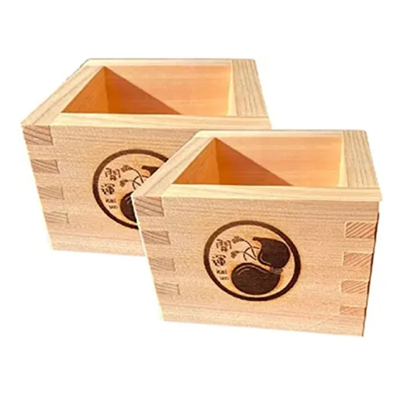 Japanese Masu Wooden Sake Cup Hinoki Wood Sake Cups Box