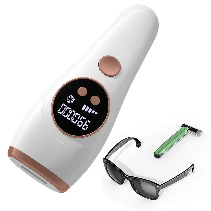 Home Use Palm Sized Laser Portable Painless Permanent Lcd Screen 999999 Flashes Ice Cool Ipl Hair Removal Device