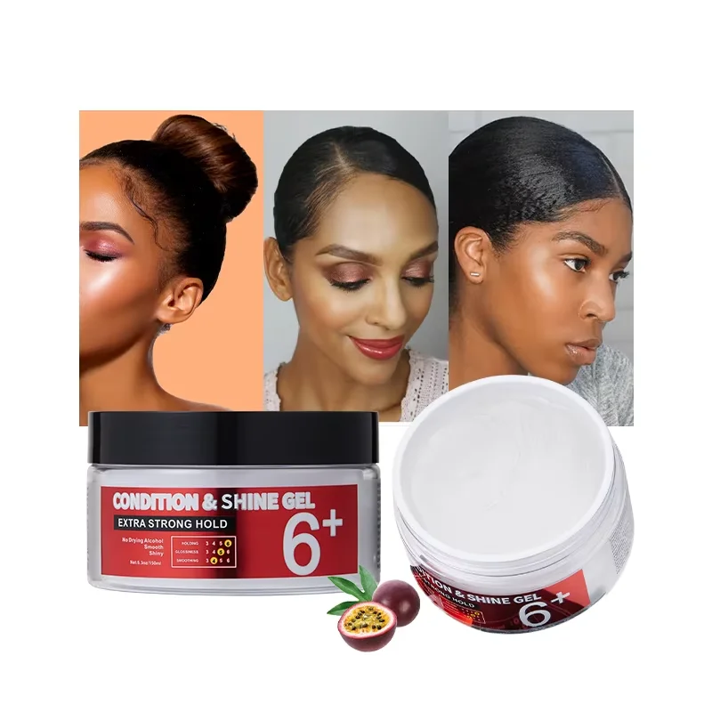 Custom Logo Natural And Shine Jam Gel Private Label Hair Wax Strong Hold Condition Shine Gel For Women
