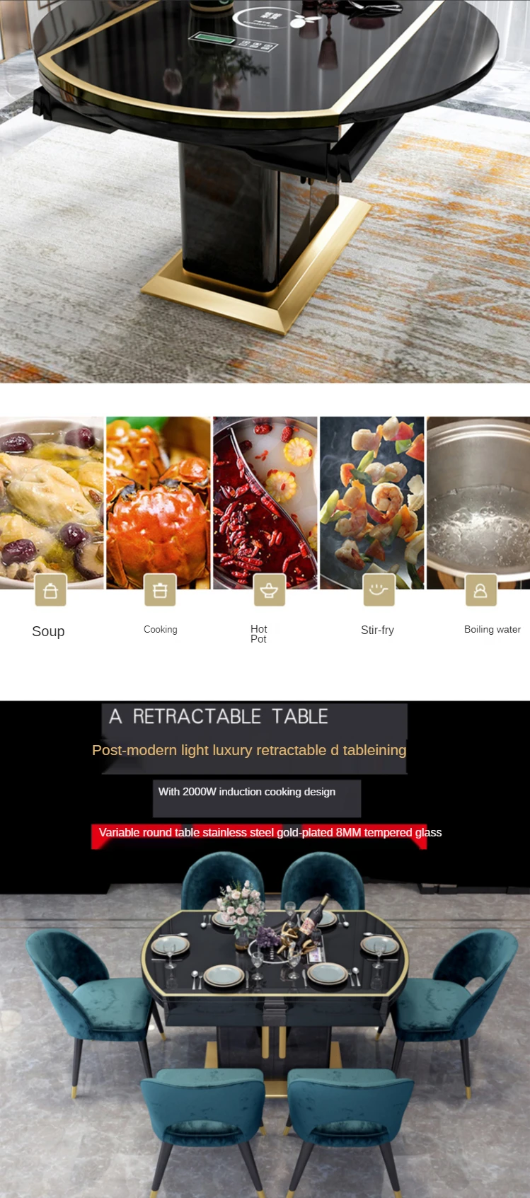 6 chair dining table