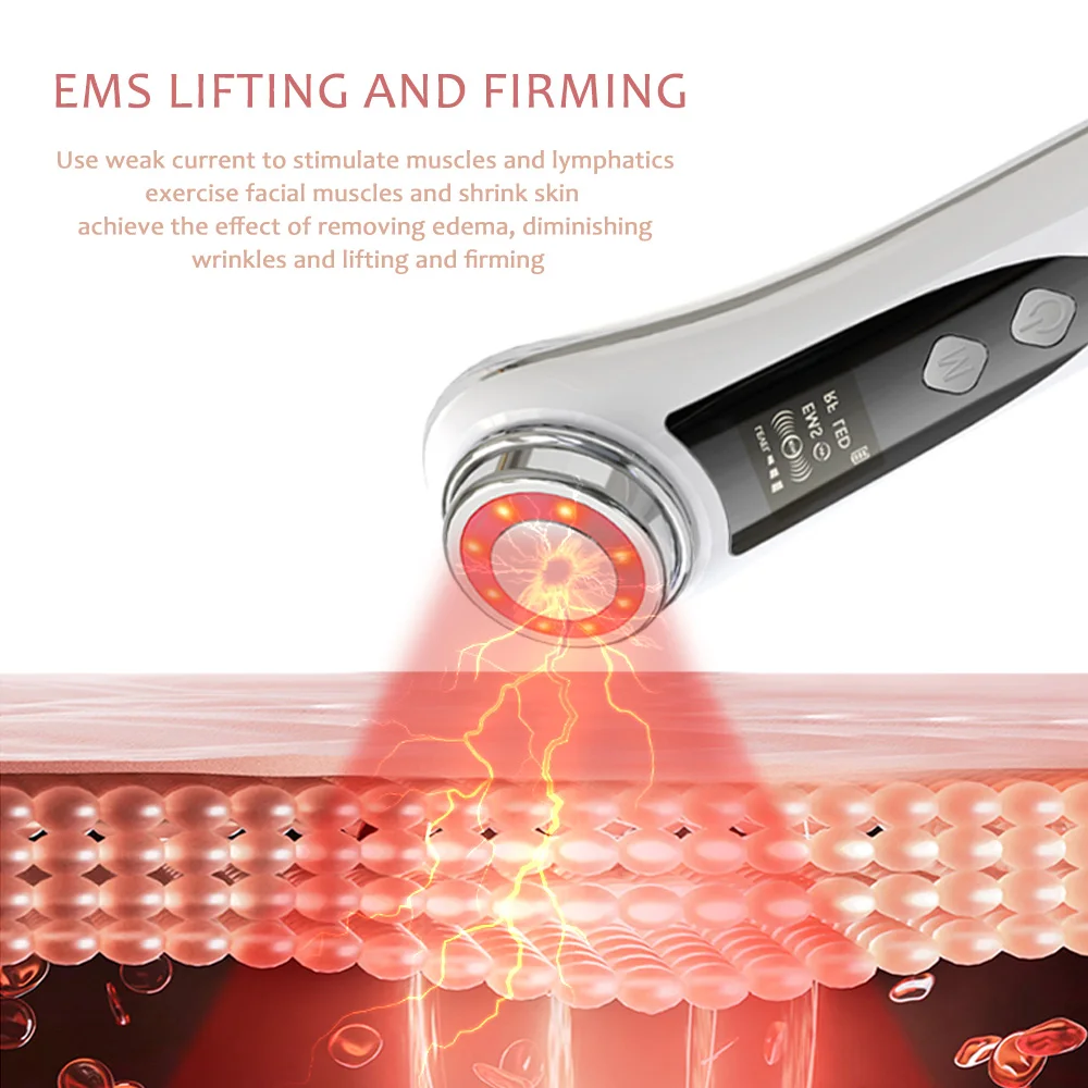 Manufacturers cheap wholesale household portable mini ems lift anti-wrinkle rf beauty device face cleaning massage device